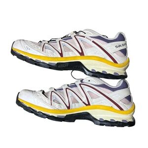 Salomon XT-Quest ADV Cadet Shoes White Purple Yellow Mens Size‎ 8 Woman size 9